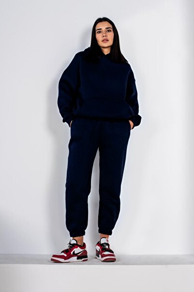 BayBayan Women's Solid Color 3 Thread Thick Winter Casual Loose Hooded Jogger...