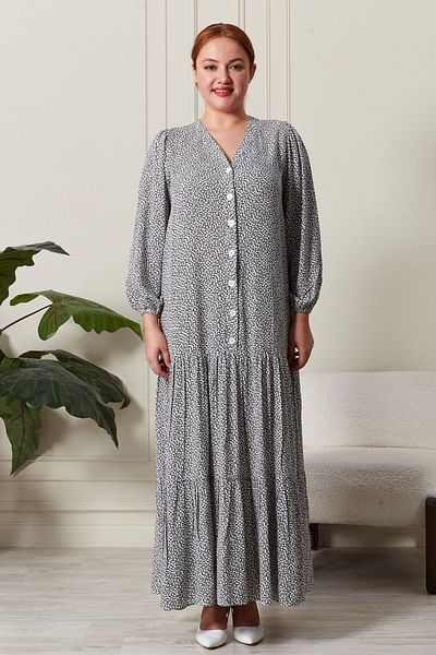 BW BEST WOMAN Long Viscose Avilla Dress - Floral Pattern