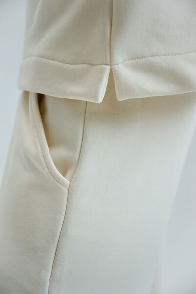 gothamvibes Erkek Timeless Polo Yaka Krem Sweatshirt