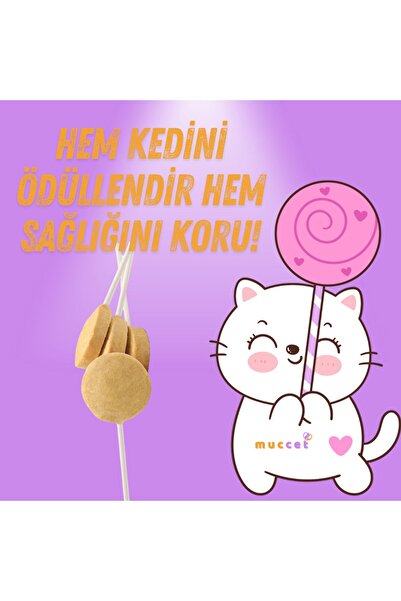 Genel Markalar Muccet 15'li Kutu Kedi Lolipopu Malt Destekli Kedi Ödülü