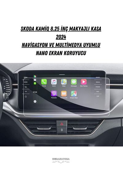 UniqAnatolia Skoda Kamiq 8.25 Inch Multimedia Compatible Makeup Case 2024 Nano Screen Protector