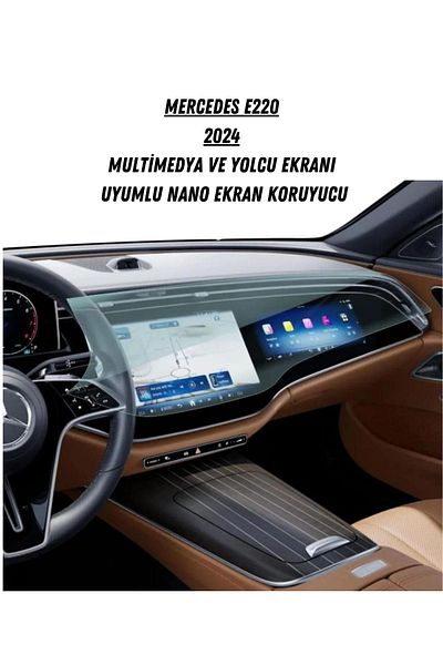 UniqAnatolia Nano Screen Protector Compatible with Mercedes E220 2024 Multimedia and Passenger Screen