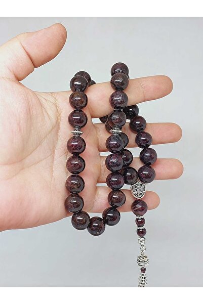 Yasamtohumu 33-гранний чотки з каменю лал - 12 мм (53038)