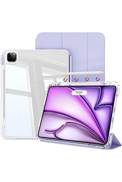 m.tk moveteck İpad Pro 13inç M4 2024 Uyumlu Kılıf Magnetik Pen Charge Kalem B...