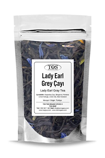 TOS The Organic Spices Lady Earl Grey Çayı 100 gr (1. Kalite) Lady Earl Grey Tea