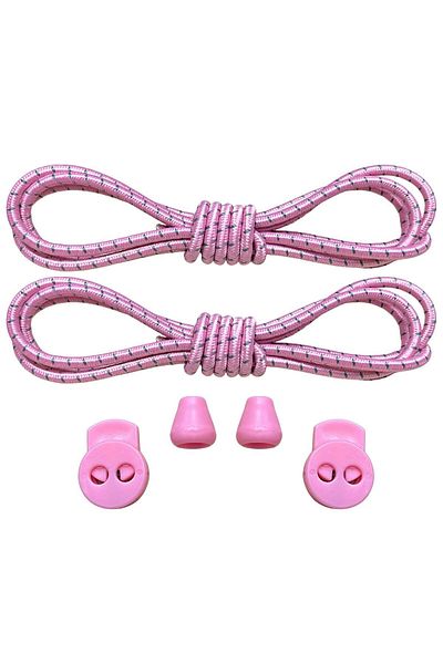 YeferStore Practical Elastic Smart Laces - Sports, Children, Classic and Boot Laces, Pink 1 Pair