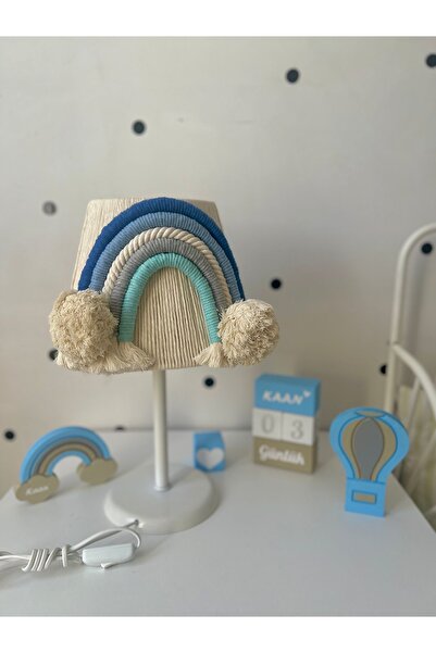 mogokids Bebek çocuk odası el yapımı makrome abajur modeli