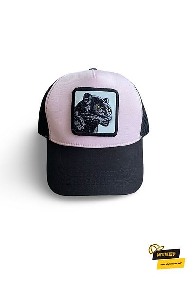 myistasyon "tarzınızı evinize yansıtın" Unisex Powder-Black Panther Figured Embroidered Hat - Interchangeable Cap