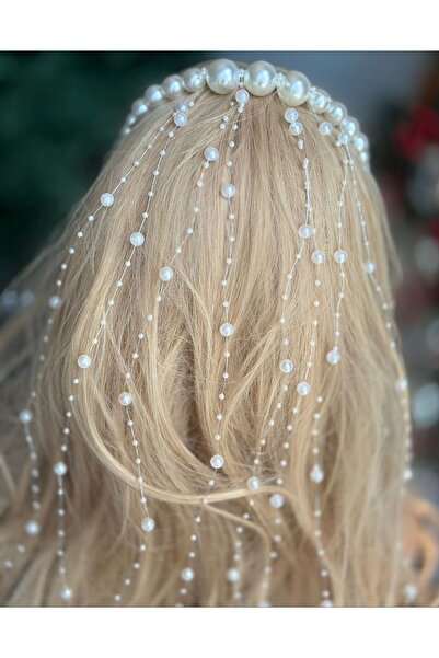 QUEEN AKSESUAR Coroană de lux cu design special, cu perle, pentru logodna de ...