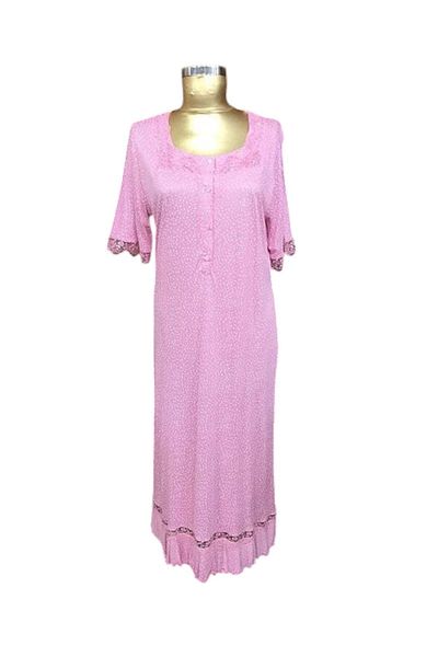 Pelin Pijama Pelin Women's Short Sleeve Nightgown-1108-pink