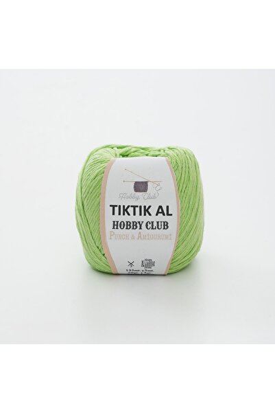 TıkTık AL Yeşil %100 Pamuk Punch (panç) Ve Amigurumi Ipi ( 50gr )