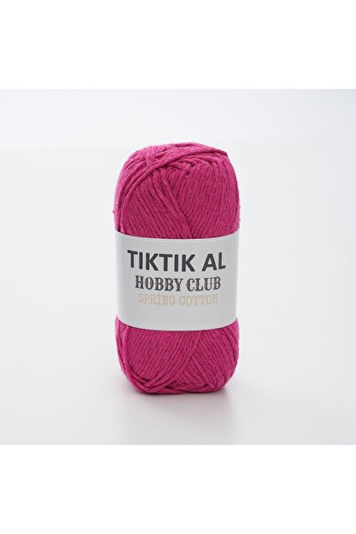 TıkTık AL Fuşya Amigurumi Ve Punch (panç) Ipi %100 Pamuk Natürel Koton