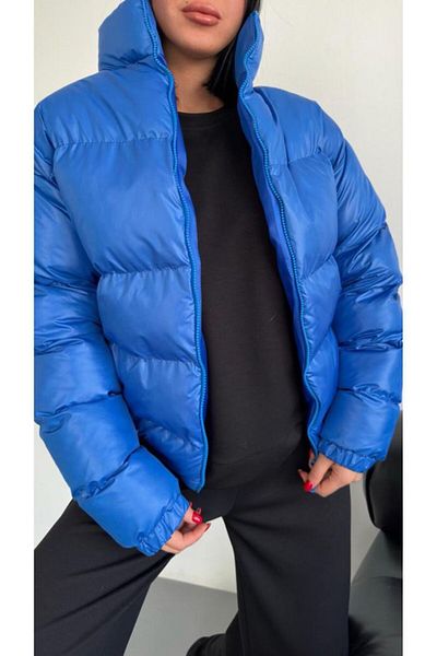 BE CHİC Women's Puffer Jacket with Pockets - Dikyaka Zippered Sgt7001