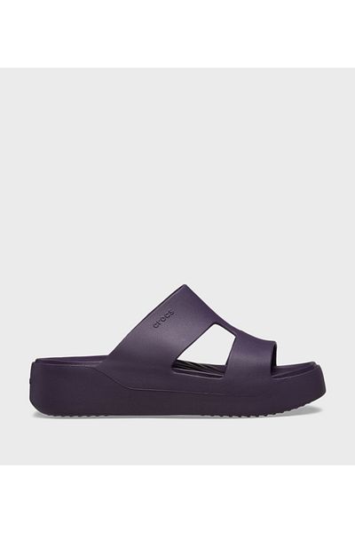 Crocs منصة الهروب النسائية من Dark Iris بحزام على شكل حرف H