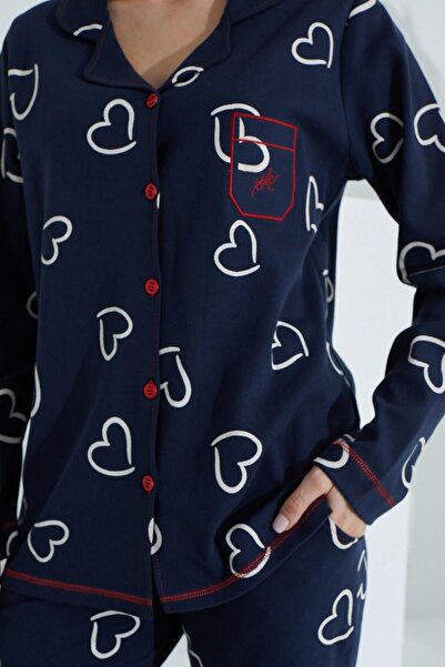 Etoile Pamuklu Kadın Pijama Takımı 98248 Siyah