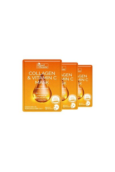 Rituel De Beaute Set of 3 Collagen and Vitamin C Masks