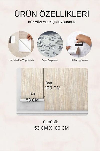 Bien Home Bien Exclusive 50x100 Cm Tile Patterns Premium Adhesive Coating PVC Foil Bh616