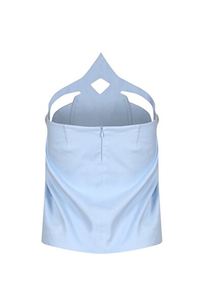 Rheme And Fons Özel Tasarım Couture El Işçiliği Blue Mini Skirt