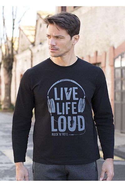 Masimar Men's Single Jersey Printed Crew Neck Sweatshirt