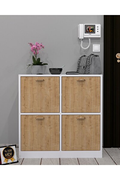 KONAK EV EŞYALARI Borja Ayakkabılık,MDF,Çok Amaçlı Dolap,Portmanto,Kolay Kurulum