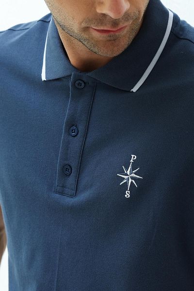 Polo State Tricou pentru bărbați, cu gât polo, cu ajustare normală, benzină