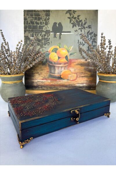 LARTEWOOD Ahşap Takı Kutusu, Organizeri, Dolabı 12 Bölmeli Kolye Küpe Yüzük S...