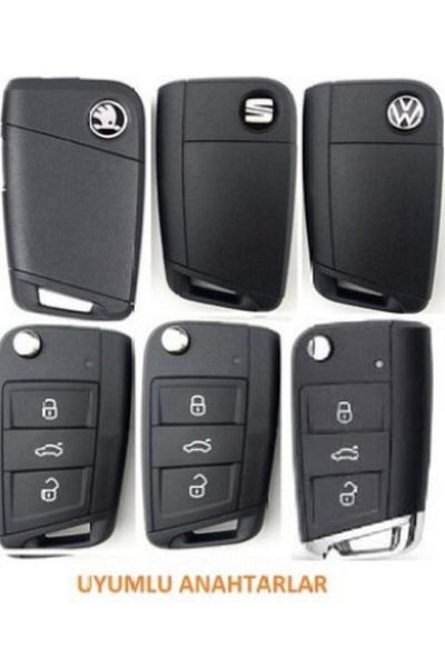 ŞENYILDIZ AKSESUAR Skoda Octavia Scala Super B Kamiq - 2Nd Picture Carbon Key Case, Compatible