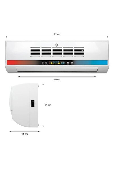 GATECH Km-1717 HCL Led Isıklı Seramık Istıcı Ve Vantilatör