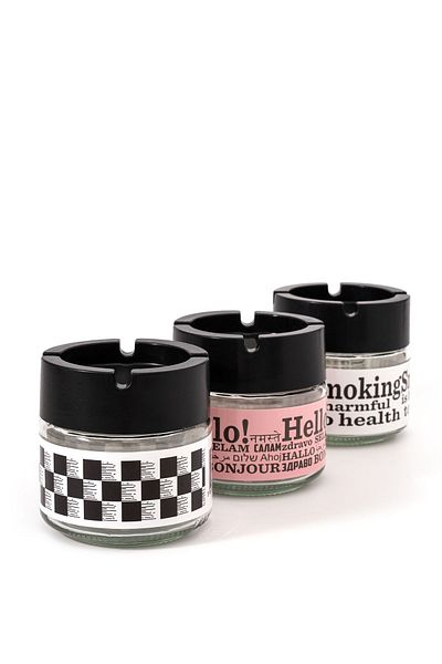 çarşıdayız Glass Ashtray Set of 3 - Stylish and Durable Design