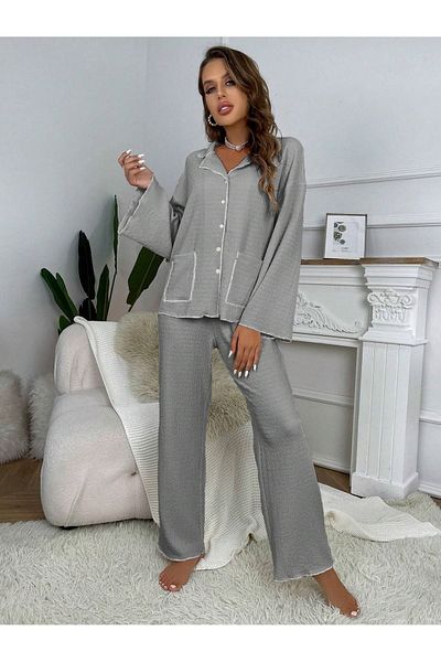 BELLA NOTTE Buttoned Comfortable Pajama Set