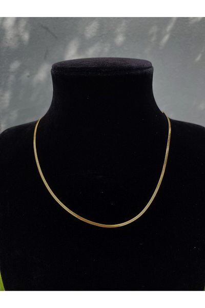 Butik 45cm Gold Colored Thin Italian Chain Anti-Tarnish Steel