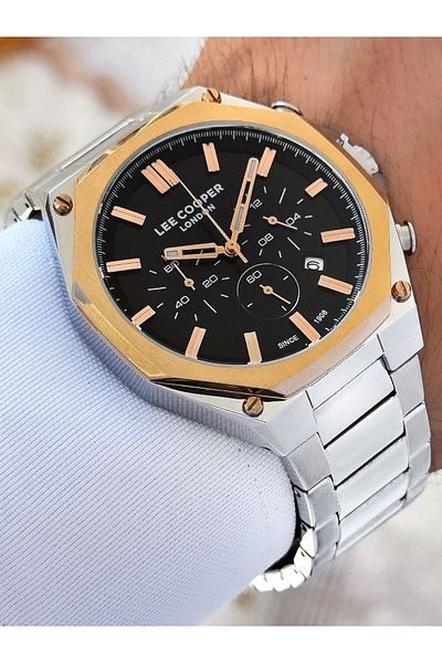 Lee Cooper 5 Atm Waterproof Steel Cord Men's Wrist Watch - Functions Active