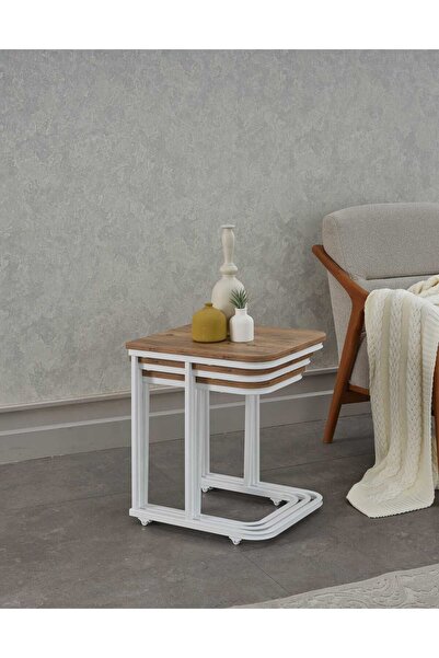 Arpelia Vera Demonte Zigon Sehpa Tekerlekli  3 lü