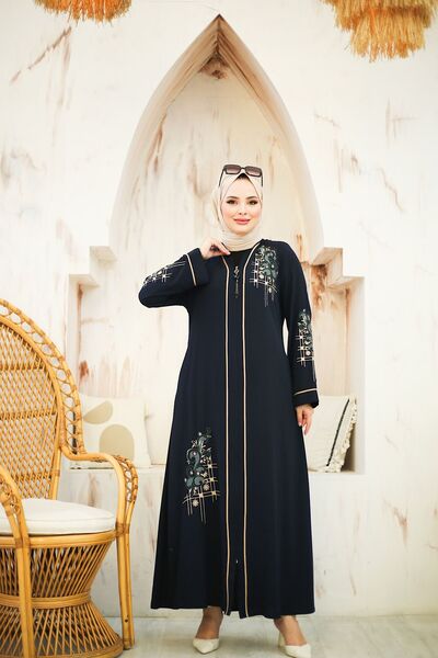 şahin ferace Orange Abaya - Simple Design