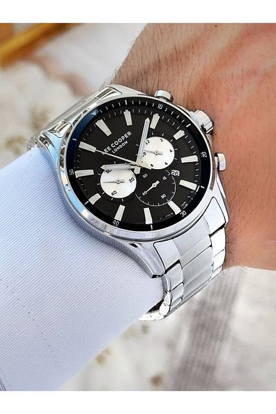 Lee Cooper 5 Atm Waterproof Steel Cord Men's Wrist Watch - Functions Active