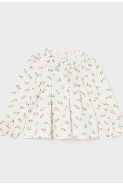 MAYORAL Kız Bebek Fırfır yakalı çiçekli bluz