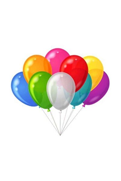BALONEVİM ماكسي 14/A 100 قطعة بالون بألوان مختلطة