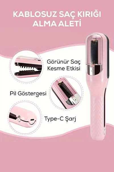 DEMPOWER Kablosuz Saç Kırığı Alma Makinesi - Saç Kesme Aleti (Type-C Şarjlı)