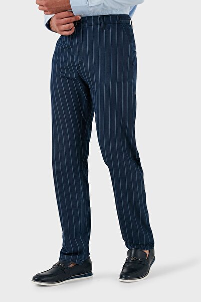 Armani Jeans Ανδρικό ριγέ βαμβακερό παντελόνι - A6P25 1C15