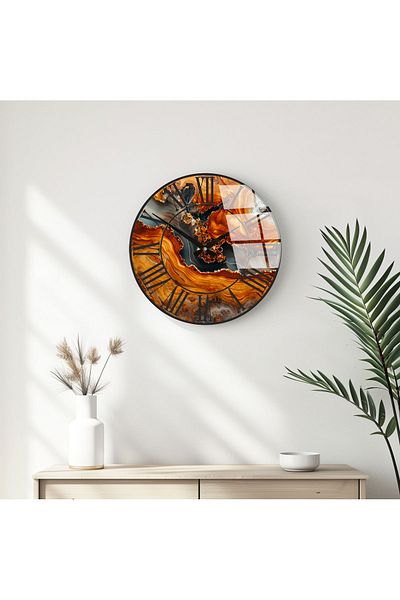 huhuli Modern Designed Glass Wall Clock Huhu329