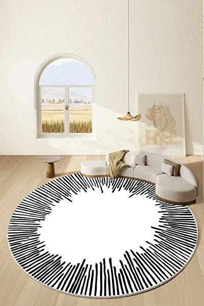 Chilai Home Somber Ekru Dekoratif Halı Çap Djth