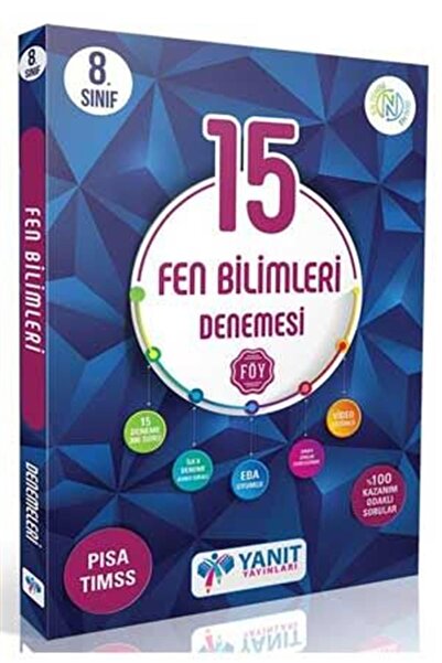 Yanıt Yayınları 8.sınıf Lgs Fen Bilimleri Deneme 15li Video Çöz