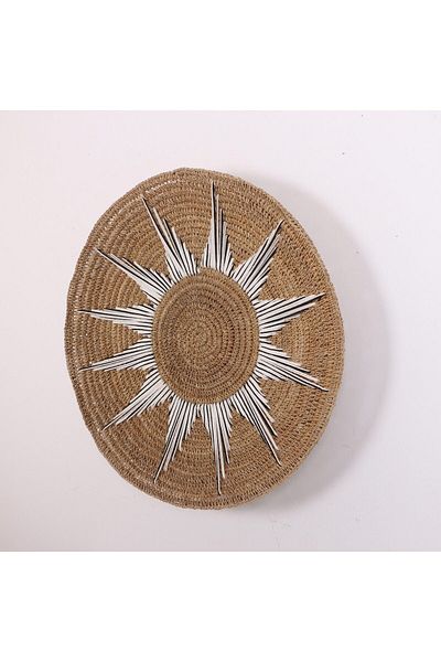 Mylamp Φυσικό Πιάτο Τοίχου Raffia 60 cm