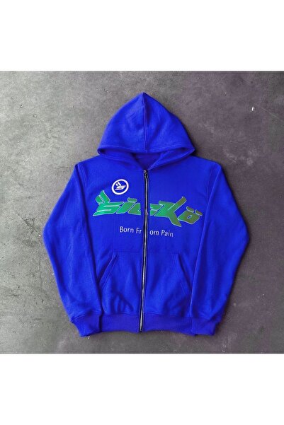 MAYDAY CULTURE Unisex Blue Sonic Jacket - Regular Fit, Straight Cut