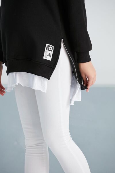 LİYACA REGULAR FİT FERMUARLI HAMİLE SWEATSHİRT