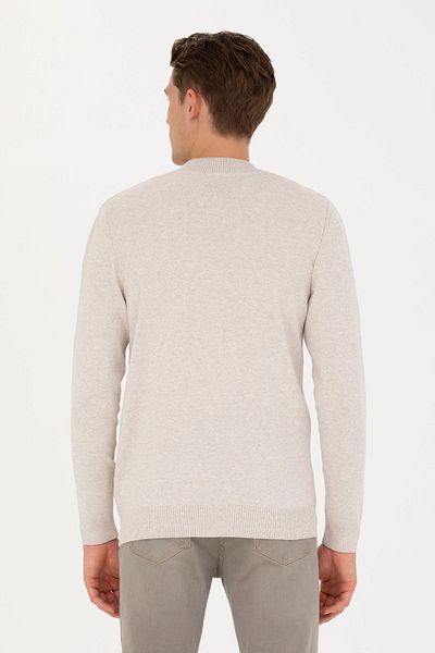 U.S. Polo Assn. Ανδρική ζακέτα μελανζ ανθρακί Basic Knitwear
