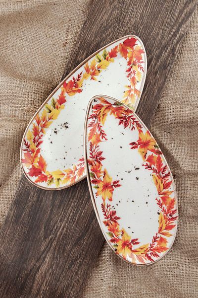 Bursa Porselen Dekor Fall'24 - 2 Porcelain Boat Plates