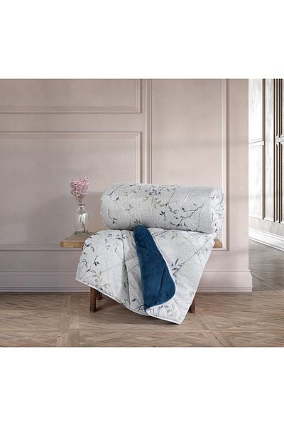 Cotton Box Velvet Double Quilt Nitsa Denim 195X215 cm