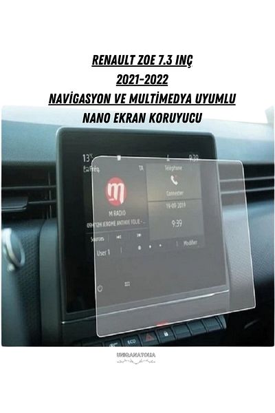 UniqAnatolia Renault Zoe 2021-2022 - 7.3 Inc Navigation and Multimedia Compatible Nano Screen Protector