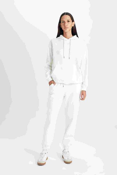 DeFacto Χοντρό Jogger Sweatpants με ελαστική μέση και τσέπη με κορδόνια V2700az24wn